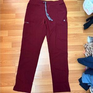 Figs Women's Burgundy Straight Leg Pants